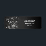 Merry Little julScript Chalkboard-Helgdag Returadress Etikett<br><div class="desc">Merry Little julScript Chalkboard-Helgdag</div>