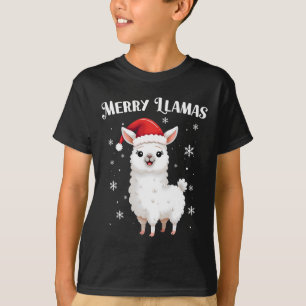 Merry Llamas Funny jul Llama Animal Helgdag T Shirt