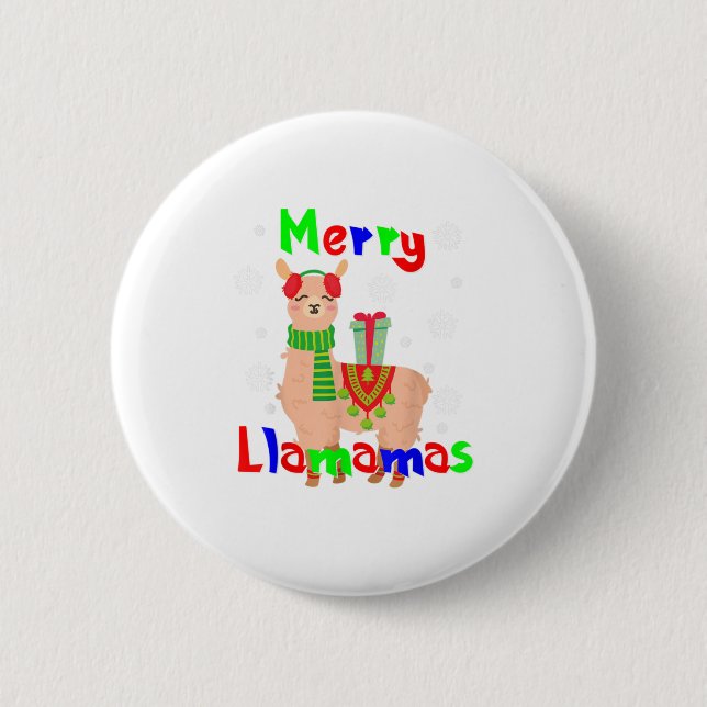 Merry Llamas jul Knapp (Framsida)