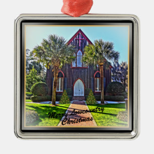 Merry Lowcountry jul Bluffton SC Church Julgransprydnad Metall