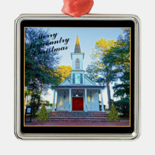 Merry Lowcountry jul Chapel Palmetto Bluff Julgransprydnad Metall