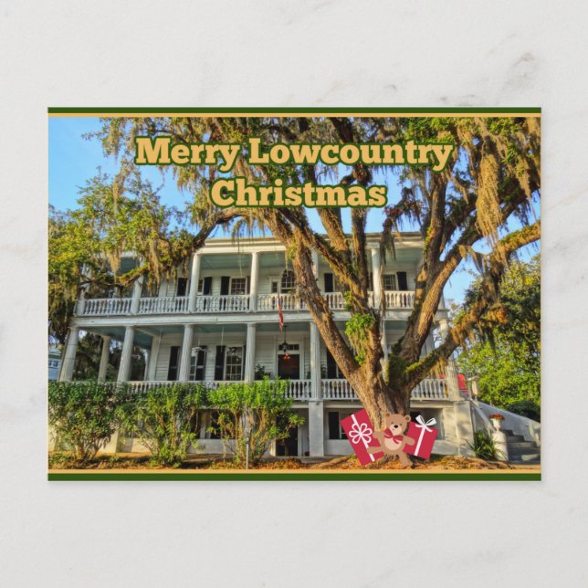 Merry Lowcountry jul South Carolina Helgdag Vykort (Framsida)