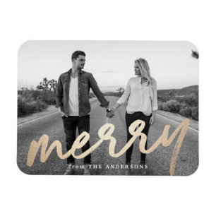 Merry Luxe Helgdag Photo Magnet