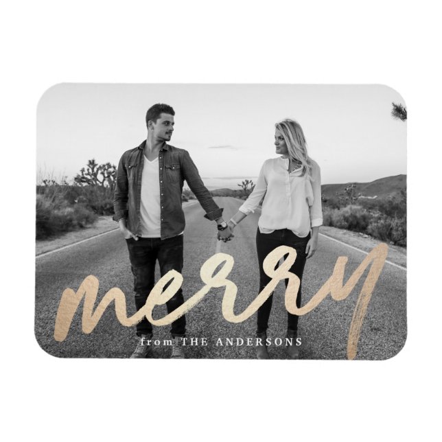 Merry Luxe | Helgdag Photo Magnet (Horisontell)