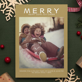 Merry Lycklig Kärlek Joy Cheer Modern minimalistis Julkort