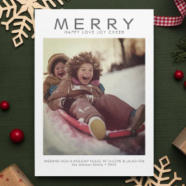 Merry Lycklig Kärlek Joy Cheer Modern minimalistis Julkort
