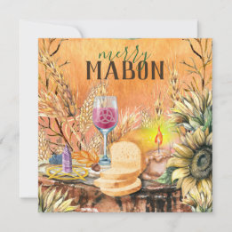 Merry Mabon Fall Equinox Celtic Wicca Altar Julkort