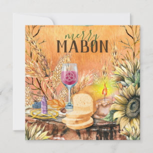 Merry Mabon Fall Equinox Celtic Wicca Altar Julkort