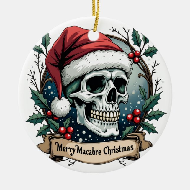 Merry Macabre Christmas Skull Ornament (Framsidan)
