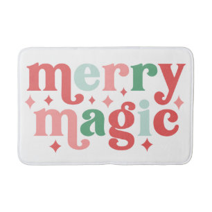 Merry Magic - Colorful Helgdag Typography Badrumsmatta