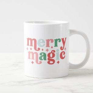 Merry Magic - Colorful Helgdag Typography Jumbo Mugg