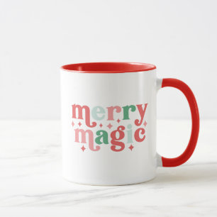 Merry Magic - Colorful Helgdag Typography Mugg