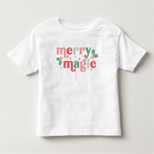 Merry Magic - Colorful Helgdag Typography T Shirt