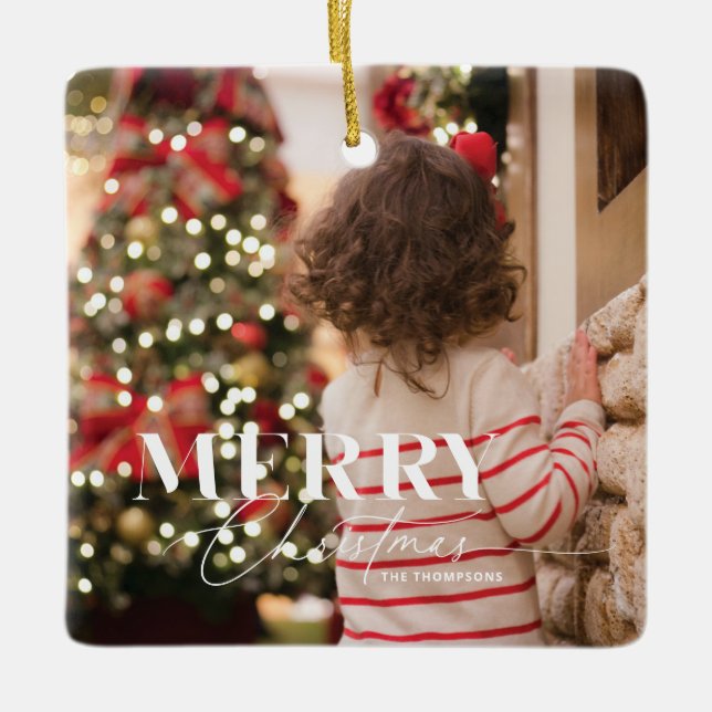 Merry Magic jul Photo Ornament (Framsida)
