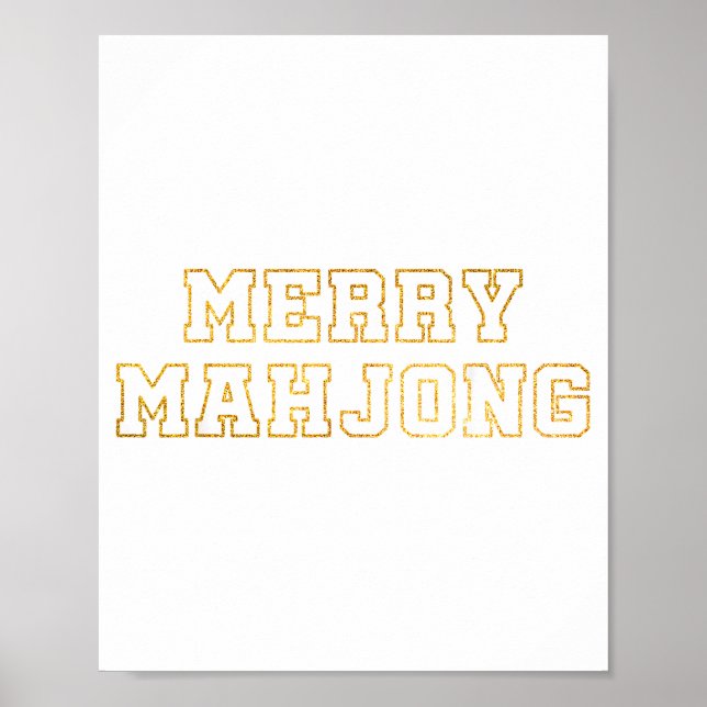 Merry Mahjong Christmas Mahj Holiday Party Women M Poster (Framsidan)