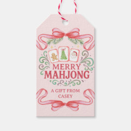 Merry Mahjong | Christmas Presentetikett