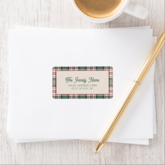 Merry Mail - Plaid Address Label Adressetikett