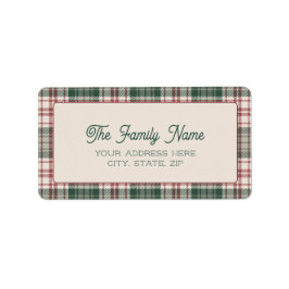 Merry Mail - Plaid Address Label Adressetikett