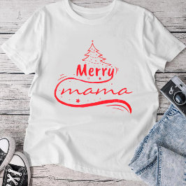 Merry Mama Christmas Shirt | Funny Mom Holiday  T