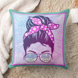 Merry Mamma Hair i en bun sunglasses Mamma Retro Kudde