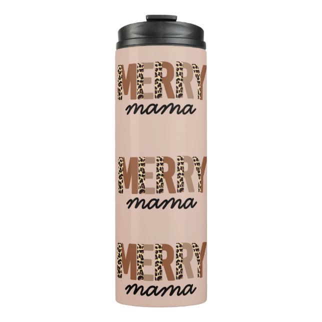 "Merry Mamma" Modern Färg Block Leopard Boho (Framsida)