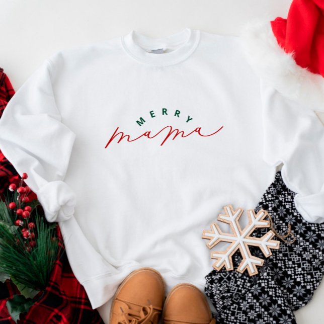 Merry Mamma Script-julsötningsskjorta T Shirt (Skapare uppladdad)