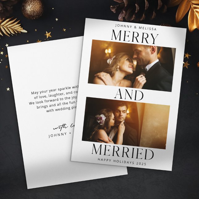 Merry & Married 2 Photo Första jul Julkort (Skapare uppladdad)