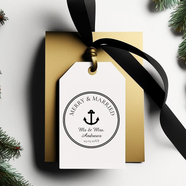 Merry & Married Anchor Logotyp Rubber Frimärke Stämpel (Skapare uppladdad)