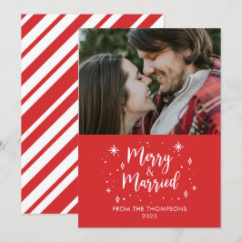 Merry & Married christmas photo card Inbjudningar