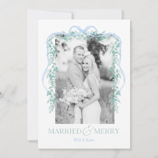Merry & Married Grandmillenial Blue-julkort Julkort