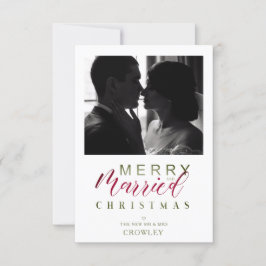 Merry & Married jul Newlyweds Anpassningsbar Photo