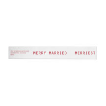 Merry Married Merriest Red Bröllop Newlyweds