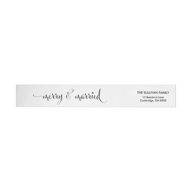 Merry & Married | Omslutningsadressetikett Etikettband (Individual)