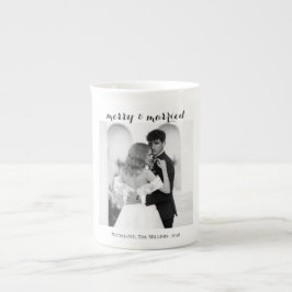 Merry & Married - Personalized Newlywed Christmas Benporslin Mugg