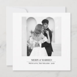 Merry & Married - Personalized Newlywed Christmas Julkort