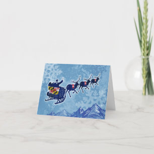 Merry Maryland flagga julhälsningskort Tack Kort
