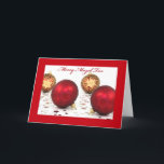 Merry Mazel Tov Chrismukkah Ornaments Helgkort<br><div class="desc">Merry Mazel Tov,  Chrismukah-hälsningskort för att fira rikedomen och mångfalden i vinterhelgdagar och trosföreställningar. Ornament med David-stjärnan (Magen David) finns med. Art,  bild och versell copyright © Shoaff Ballanger Studios,  2022.</div>