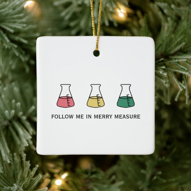 Merry Measure Chemistry Science Erlenmeyer Helgdag Julgransprydnad Keramik (Träd)