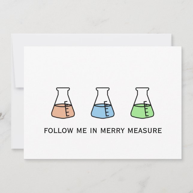 Merry Measure Chemistry Science Erlenmeyer Helgdag Julkort (Framsida)