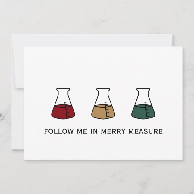 Merry Measure Chemistry Science Erlenmeyer Helgdag Julkort (Framsida)