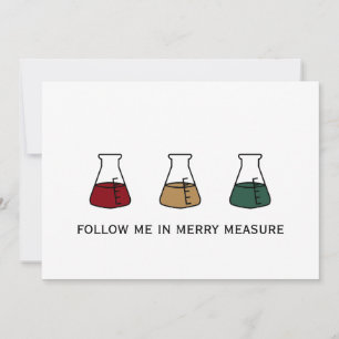 Merry Measure Chemistry Science Erlenmeyer Helgdag Julkort