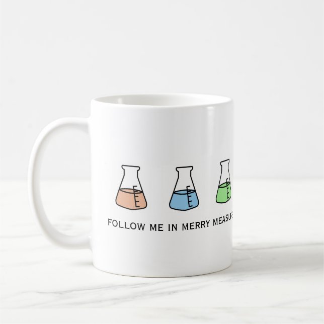 Merry Measure Chemistry Science Erlenmeyer Helgdag Kaffemugg (Vänster)
