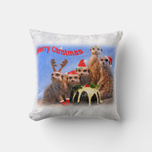 Merry Meerkats Pillow Kudde