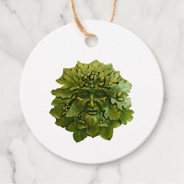 Merry Meet Pagan Oak Kung Gåvor Etiketter (Framsida)