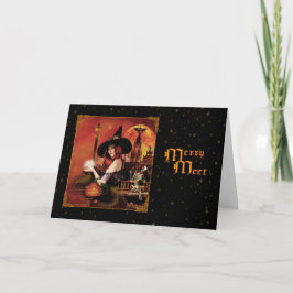 Merry Meet - Witch Magickal Natt Helgkort