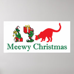 Merry Meewy jul Poster