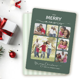 Merry Memories 6 Photo Script-jul Julkort