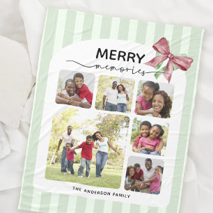 Merry Memories Photo Collage jul Fleecefilt