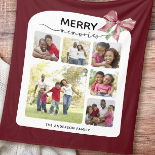 Merry Memories Photo Collage jul Fleecefilt