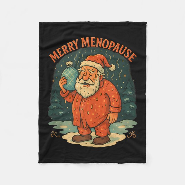 Merry Menopause Funny Santa Meme Tank Top  Fleecefilt (Framsidan)